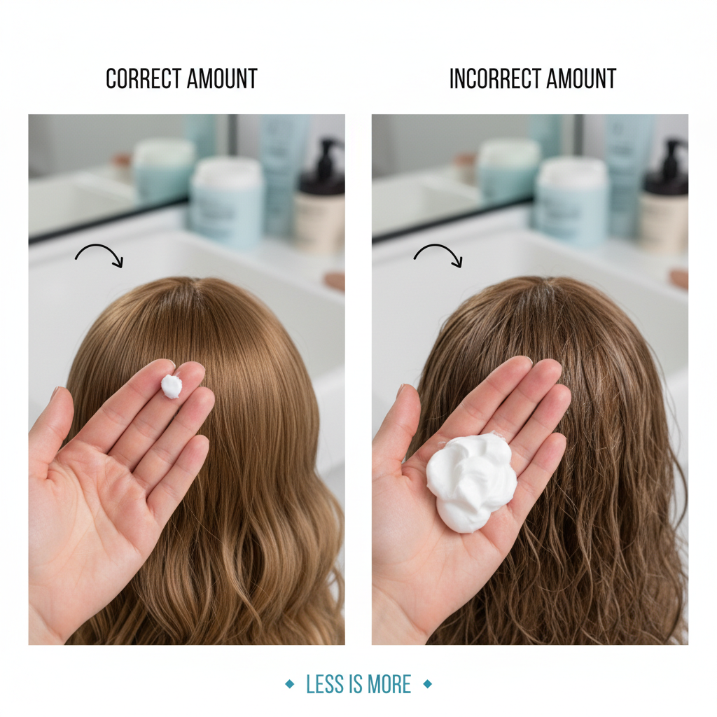 Professional hair styling with proper product application