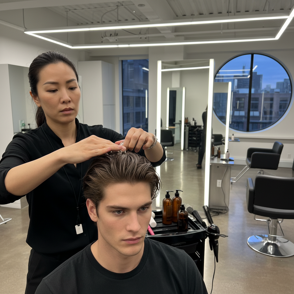 Professional hair styling and application technique